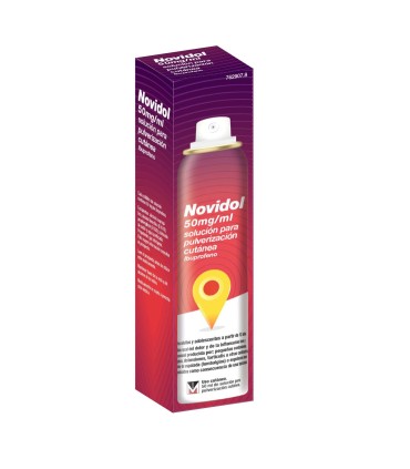 NOVIDOL 50 MG/ML SOLUCION PARA PULVERIZACION CUTANEA 50 ML
