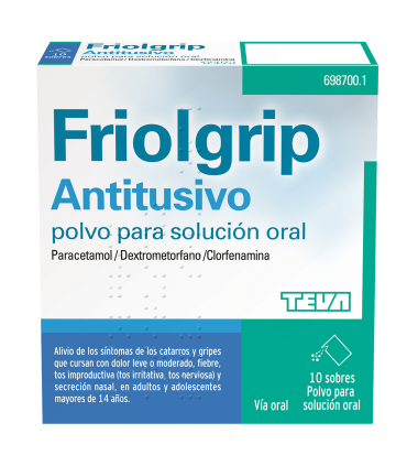 FRIOLGRIP ANTITUSIVO 10 SOBRES POLVO PARA SOLUCION ORAL
