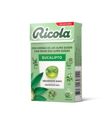 Caramelos Ricola Eucalipto, 50 g (caja) (FÓRMULA 2022)