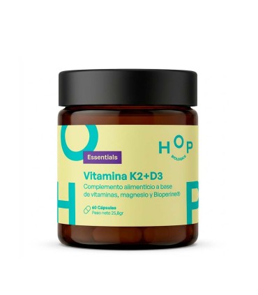 VITAMINA K2+D3 60 CÁPSULAS HOP BIOLOGICS  (ANTES AMCLINIC)