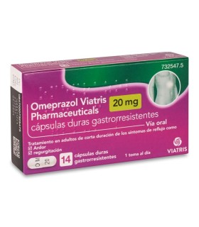 Omeprazol Viatris 20 mg 14 Cápsulas | Alivio del Reflujo