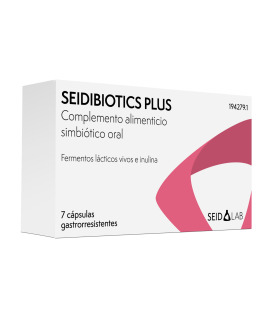 Seidibiotics Plus 7 cápsulas con probióticos e inulina para favorecer el equilibrio de la microbiota vaginal e intestinal.
