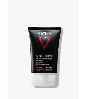 Vichy Homme Bálsamo After Shave Confort para piel sensible 75 ml que calma, hidrata y protege la piel después del afeitado.