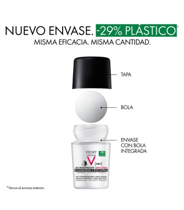 Vichy Homme Antitranspirante Antimanchas | Roll-On 50 ml