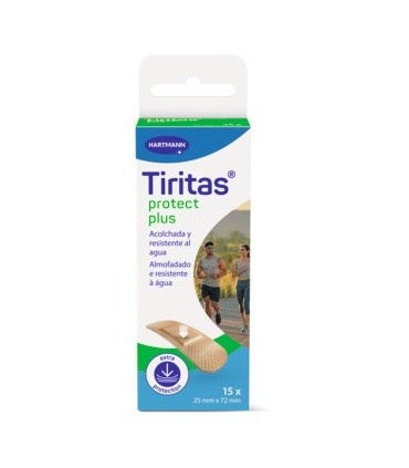 TIRITAS PROTECT PLUS APOSITO ADHESIVO 15 UNIDADES 72 MM X 25 MM