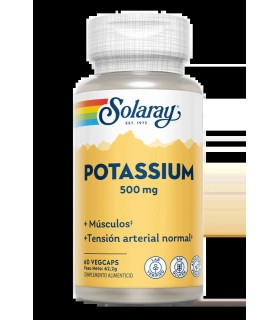 POTASSIUM 500 MG 60 VEGETABS SOLARAY