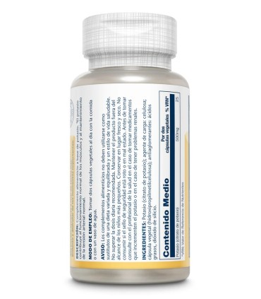 POTASSIUM 500 MG 60 VEGETABS SOLARAY