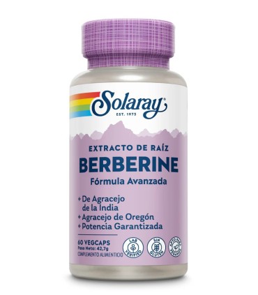 BERBERINE SOLARAY  60 CAPSULAS VEGETALES