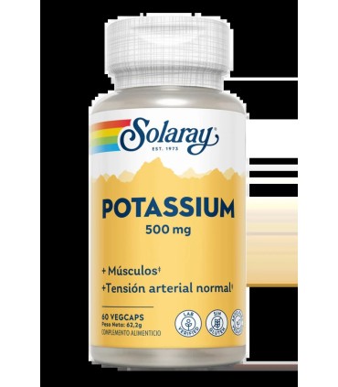 POTASSIUM 500 MG 60 VEGETABS SOLARAY