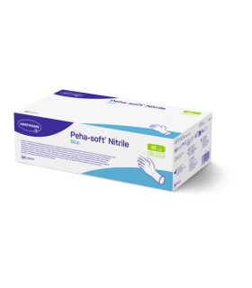 GUANTES DE NITRILO DESECHABLES PEHA-SOFT 150 UNIDADES TALLA M BLUE
