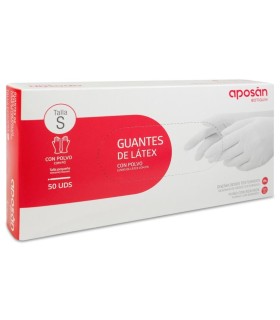 GUANTES DE LATEX APOSAN BOTIQUIN 50 UNIDADES TALLA S