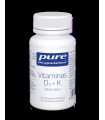 PURE ENCAPSULATIONS VITAMINAS D3 + K  60 CAPSULAS VEGETALES