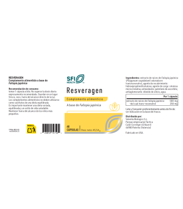 RESVERAGEN 60 CAPS. SFI HEALTH