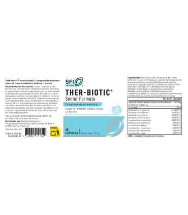 THER-BIOTIC® SENIOR FORMULA 60 Cápsulas SFI HEALTH (ANTES KLAIRE LABS)