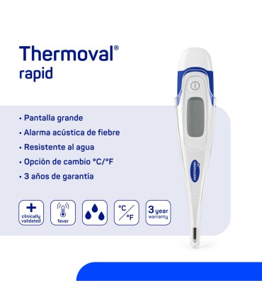 TERMOMETRO DIGITAL THERMOVAL RAPID 1 UNIDAD