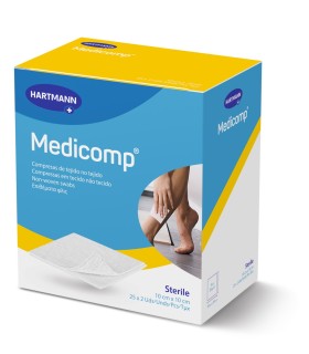 MEDICOMP COMPRESAS DE TEJIDO NO TEJIDO ESTERILES  50 UNIDADES 10 CM X 10 CM