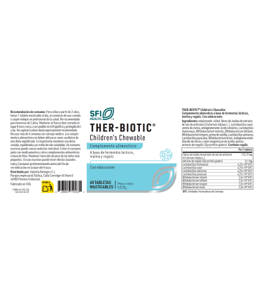 THER-BIOTIC® CHILDREN 60 TABLETAS MASTICABLES