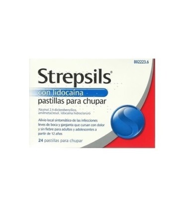 Strepsils lidocaina 24 pastillas para chupar