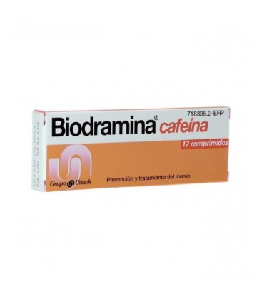 Biodramina cafeina 12 comprimidos